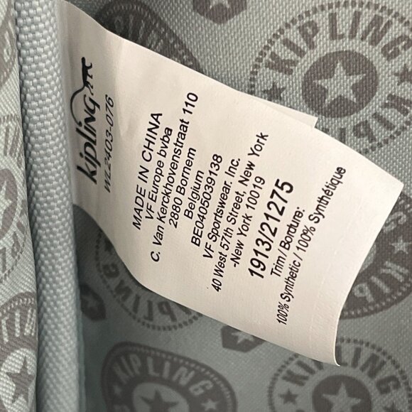 Kipling Gray Monkey Charm Adjustable Straps Trolley Handle Wheeled Backpack Sz M - Picture 13 of 16